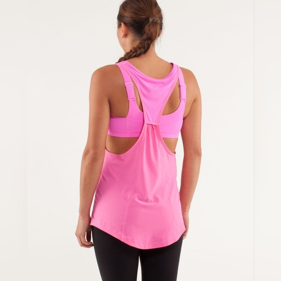 Lululemon Run: For Your Money TankPow Pink Light. Size 4. Pristine Condition. - Picture 3 of 8